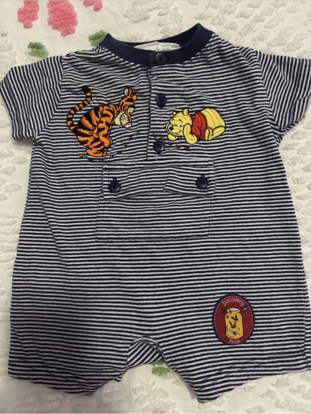 Disney Store Vintage Y2K Winnie the Pooh & Tigger One-Piece Romper